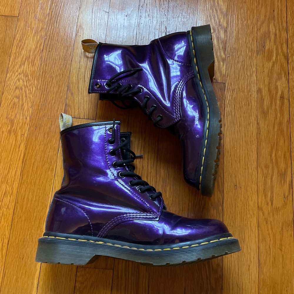 Dr Marten 1460 Vegan Chrome Deep Pruple